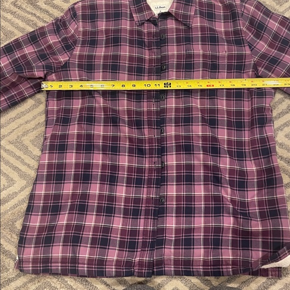 LLBean sherpa lined flannel shirt - Picture 7 of 10